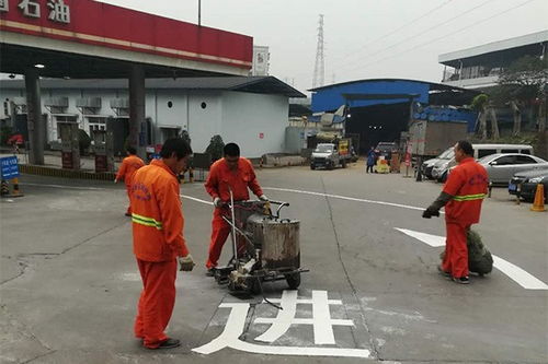 鹤壁中石油加油站地面标线厂家电话 河南兆基交通设施 云霄